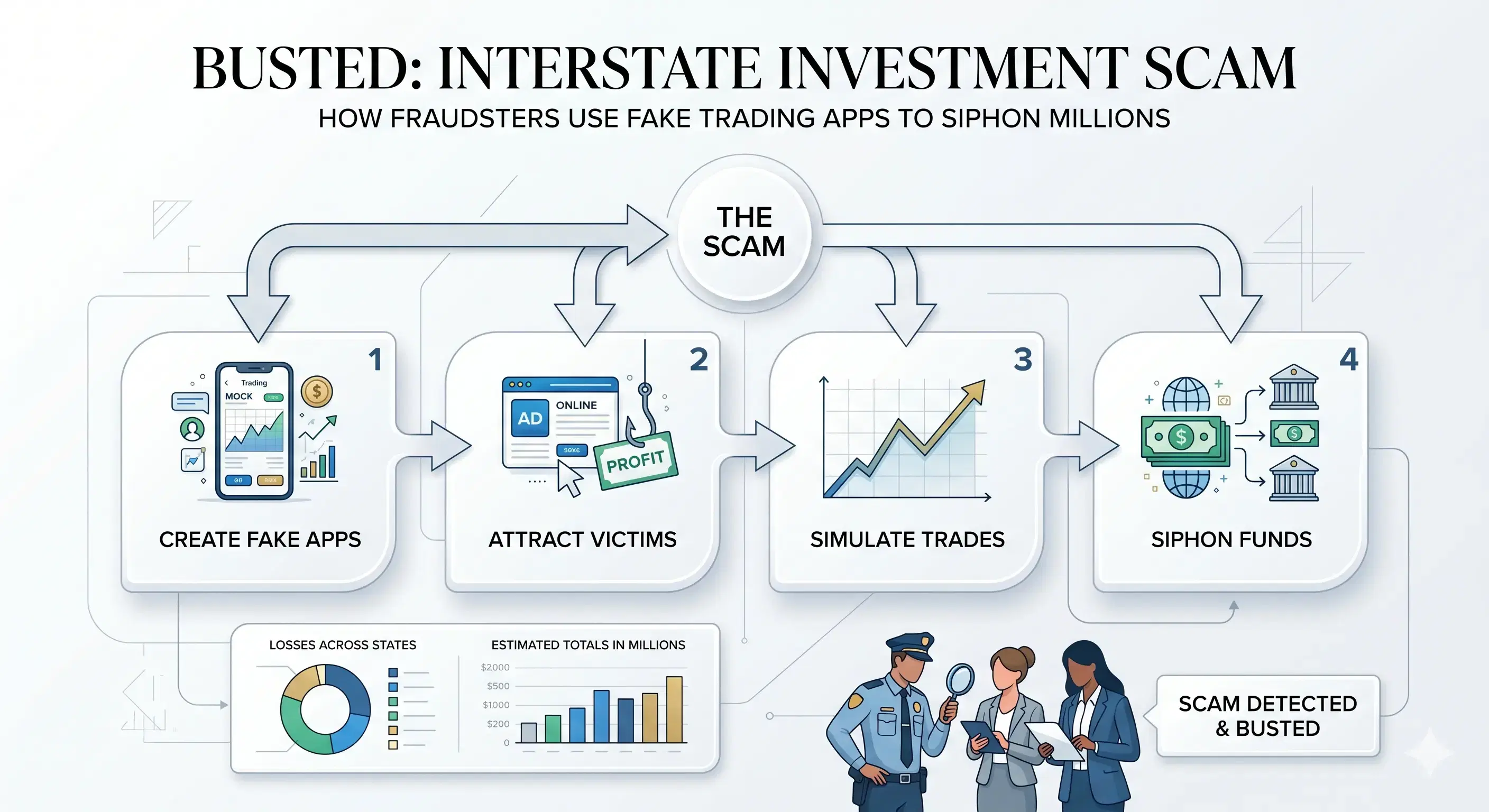 Interstate Investment Scam Busted: How Fraudsters Use Fake Trading Apps to Siphon Millions